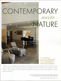Texas Home and Living article on our Fort Worth residential design